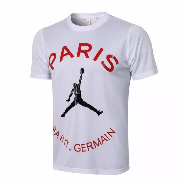 Trainingsshirt Paris Saint Germain 2021-2022 Weiß Rote Günstige Fußballtrikots